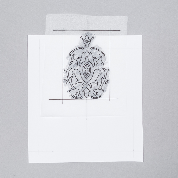 place your tracing paper pen side up on your paper